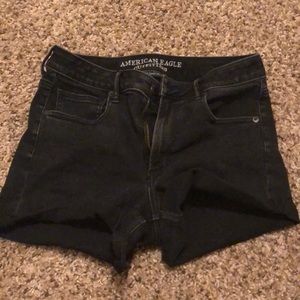 High waisted jean shorts